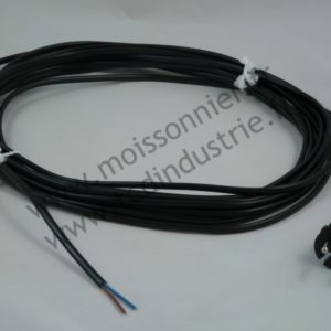 Câble enrouleur ovale noir 9 m 2x0,75 H05VVH2-F (10/16A 250V-dégainé)