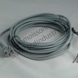 Cordon bipolaire gris 10 m 2x1,0 H05VV-F