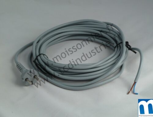 Cordon bipolaire gris 10 m 2×1,0 H05VV-F