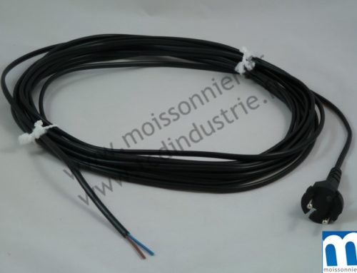 Câble enrouleur ovale noir 9 m 2×0,75 H05VVH2-F (10/16A 250V-dégainé)