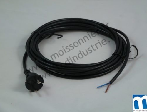 Câble enrouleur noir 6 m 2×0,75  H05VV-F