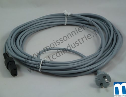 Câble NILFISK GS80, ZEF 10, gris 10 m 2×1,0 H05VV-F (avec 2 ergots)
