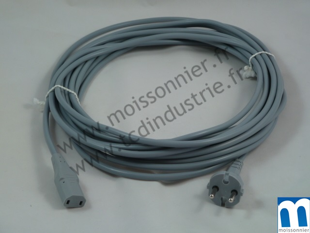 Câble COLUMBUS ZEF 7; gris 10 m 2x1,0 H05VV-F (sans ergot)