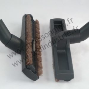 Brosse parquet 30 cm  + bandes crin cheval + roulettes ø 32 mm