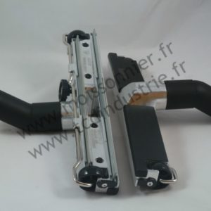 Brosse alu WESSEL-WERK GRD 37 cm + bandes caoutchouc ø 38 mm + roues