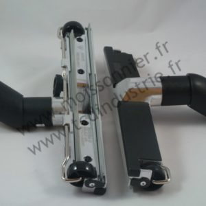 Brosse alu WESSEL-WERK GRD 37 cm + bandes caoutchouc ø 51 mm + roues