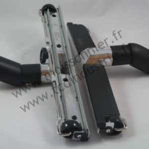 Brosse alu WESSEL-WERK GRD 45 cm + bandes caoutchouc ø 51 mm + roues
