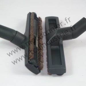 Brosse ā parquet orientable ø32 mm en crin avec roulettes