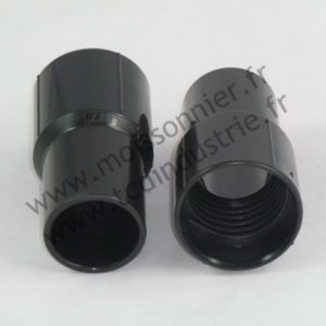 Embout vissant 38 mm sur flexible ø38 mm int. et ø 45 mm ext.