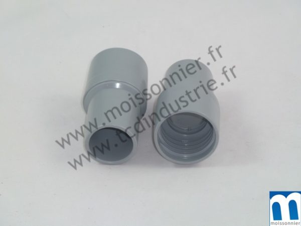 Embout vissant tournant gris 38 mm