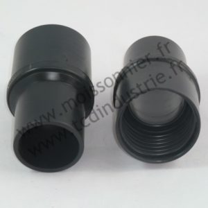 Embout vissant tournant noir 51 mm