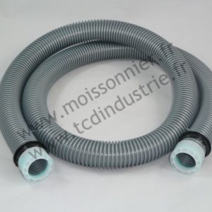 Flexible gris ø32 mm 2 clips 1,80 m