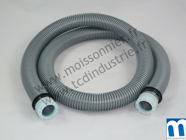 Flexible gris ø32 mm 2 clips 1,80 m