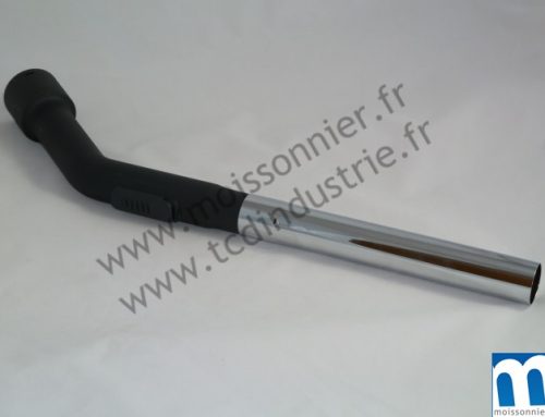 Poignée PVC ø 32 mm emb. chromé court 23 cm